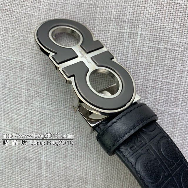 菲拉格慕男士皮帶 Ferragamo雙面牛皮紋理腰帶  jjp1915